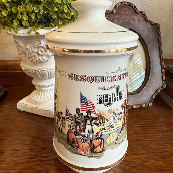 1969 Memphis Stitzel Weller Sesquicentennial Porcelain Decanter - Picture 6 of 15